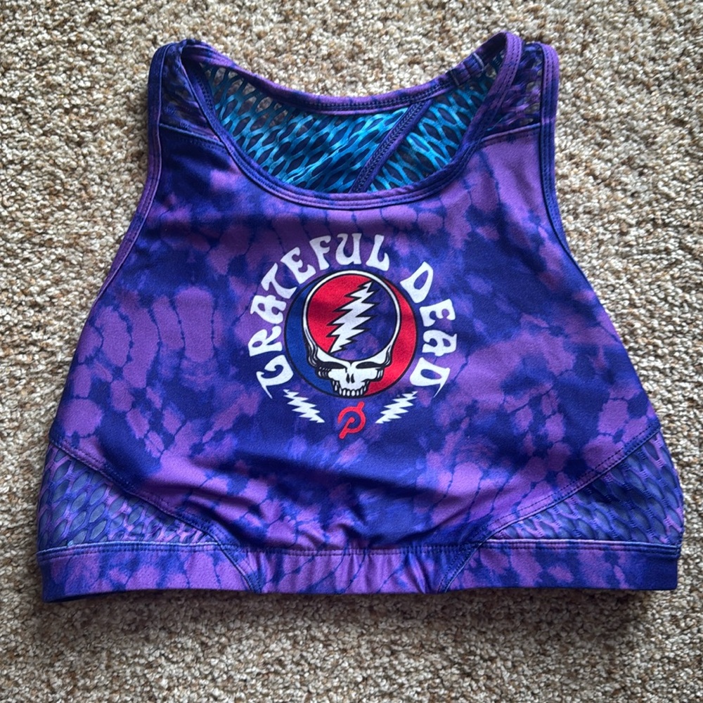 Peloton x Grateful Dead Purple Tie Dye Racer Back Sports Bra Medium